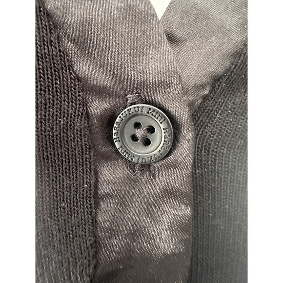 Harajuku Mini Black Button Up Cropped Cardigan Sweater size JR Medium - Picture 6 of 6